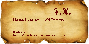 Haselbauer Márton névjegykártya
