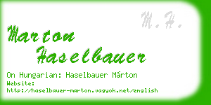 marton haselbauer business card